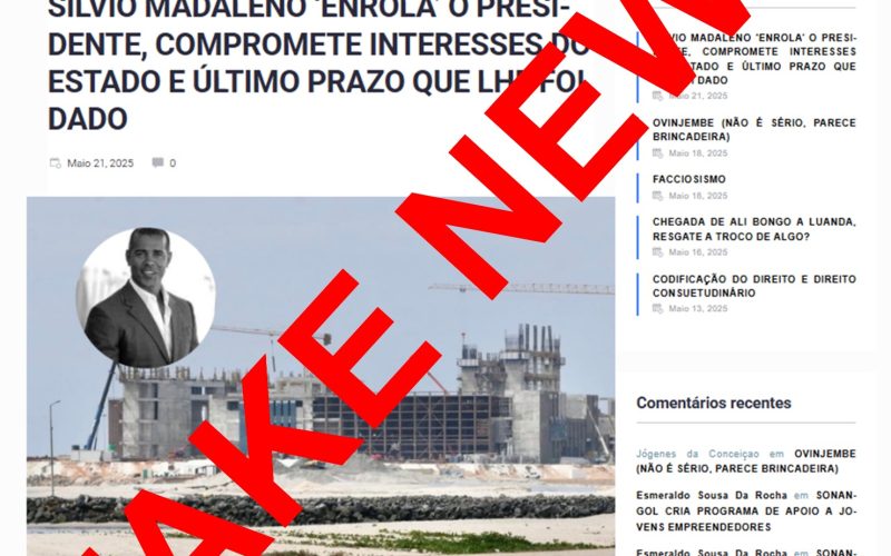Muitas notícias falsas e enganosas continuam a ser publicadas nas redes sociais pelo falso jornalista Ramiro Aleixo, contra o empresário Silvio Madaleno.
