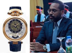 Ministro da Justiça ostenta relógio de luxo avaliado em 74 mil dólares