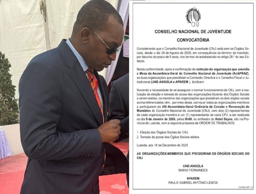 VIII Assembleia-Geral do CNJ vai eleger nova direcção após fim de mandato de 5 anos"