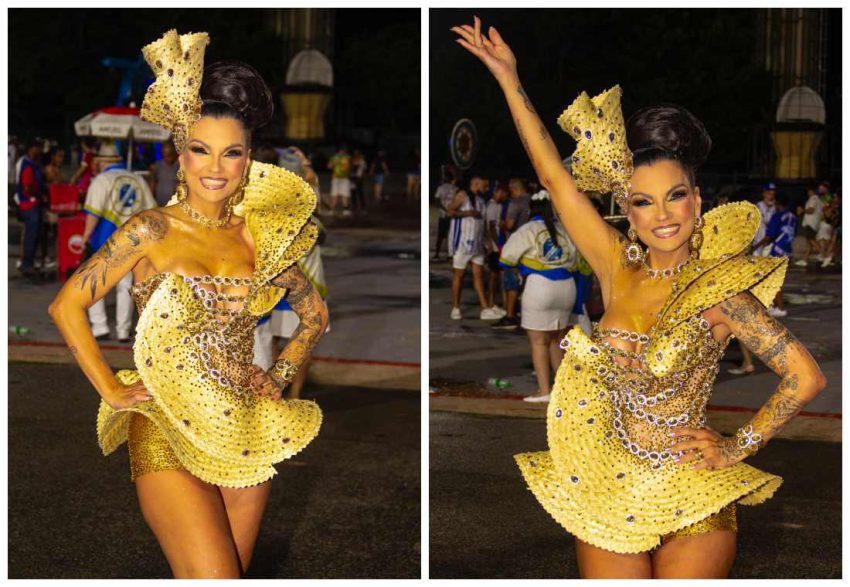 Milene Gonzalez transforma o ensaio técnico da Tucuruvi em um verdadeiro espetáculo de moda e narrativa