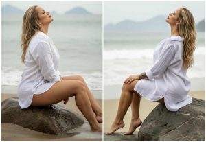 Entre o mar e a avenida: Musa Fitness Isis Camargo intensifica preparação para o ensaio técnico do Tucuruvi